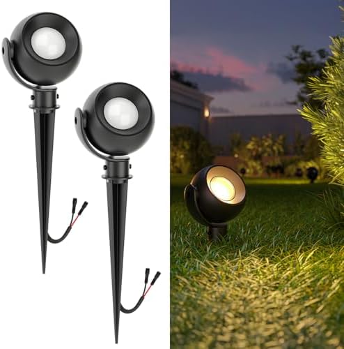 Sunco 2 Pack LED Low Voltage Landscape Lighting Spotlight Spheres by Unknown