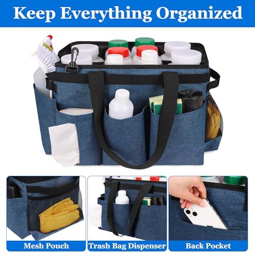 Joe & JoseRin Hot Tub Chemical Storage Bag, Pool Cleaning Caddy Tool Organizers Bag, Essential Spa Accessories with Pockets Handle, Heavy Duty Multifunctional Storage Garden Carry Tote Bag - Image 5