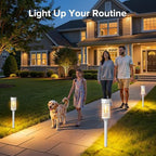 LETMY 12 Pack Solar Pathway Lights Outdoor, Bright Solar Lights Outdoor Waterproof IP65, Solar Garden Lights Outdoor for Yard Walkway Driveway Landscape Garden Decor （White） - Image 3