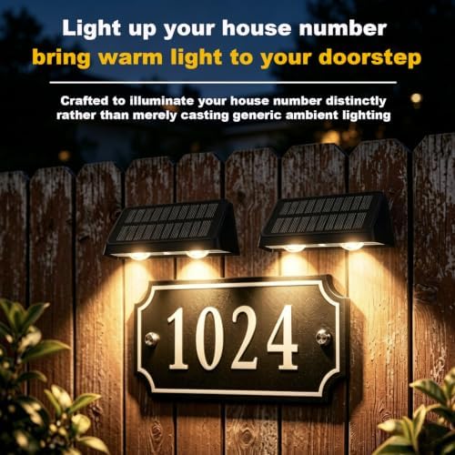 Solar Fence Lights Outdoor,18-20H,3000/4000/6000K 3 Mode,Warm White,8 Pack - Image 3