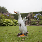 Elenon Funny Duck Garden Statue, 12.6" Tall Animal Figurine for Outdoor Garden Decor, Flowers Funny Garden Sculpture for Patio Yard Lawn Decorations Gifts - Image 6