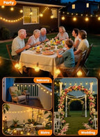 109FT 100 LED Outdoor String Lights, G40 Shatterproof String Lights, IP65 Waterproof Connectable Outside Patio Light for Backyard Porch Balcony Garden Decor Christmas Camping Gazebo - Image 6