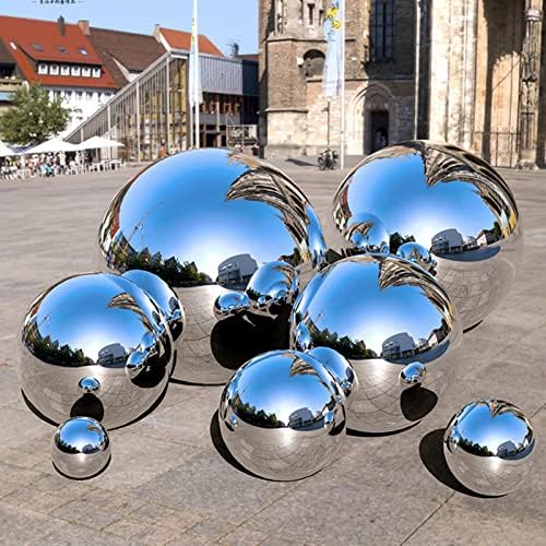 RT-OSXE Reflective Garden Gazing Balls, 1mm Thick Mirror Polished Hollow Seamless Ball for Reflection Beautiful View Christmas Decorations, Pond Floating Globe, 20 Sizes - Image 7