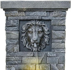 26'' Outdoor Water Fountain for Garden Patio with LED Lights Water Feature - Image 5