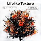 Outdoor Artificial Flowers Fake Plants, Artificial Topiary Balls with Ground Spikes, UV Resistant, Mix 4 Colors, 2 Pack, 20 inch, Garden Porch Patio Gravesite Indoor Decor (2 PCS Pumpkin Color) - Image 3