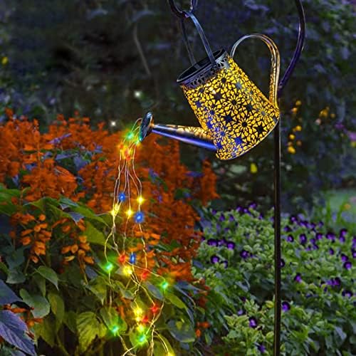 VOOKRY Solar Watering Can Lights, Outdoor Large Hanging Lantern Waterproof, Multicolor Retro Metal Solar Lights for Patio Yard Porch Lawn Garden Christmas Decor Gifts for Mom Women Grandma Birthday - Image 6