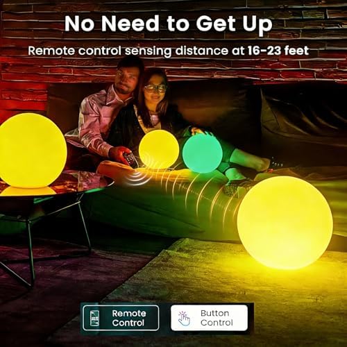 LOFTEK 20-inch Rechargeable LED Ball Light, Large Floor Lamp, Mood Lights - Image 3