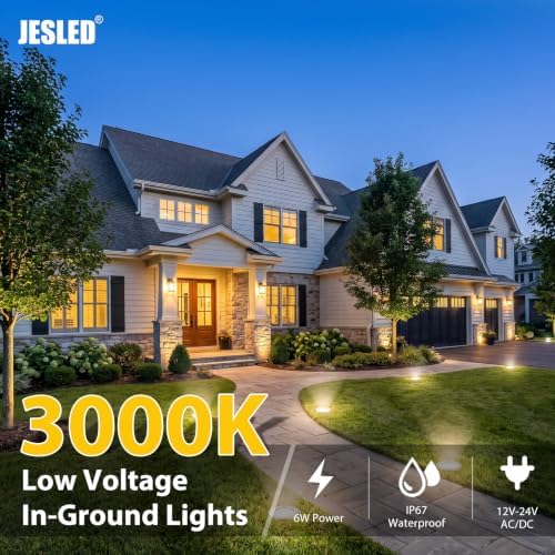 JESLED 12 Pack Outdoor Landscape Lights, Low Voltage In Ground Well Lights - Image 2
