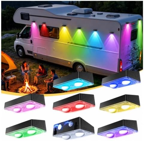 Magnetic Solar Fence Lights Outdoor, 3 in1 IP65 Waterproof 8Modes by ZQHGMM