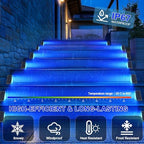 AUDLES 8 Pack Solar Stair Lights, Outdoor Step Lights with Waterproof IP67, Blue Color LED Solar Light for Outside Light Decor for Stair, Deck, Front Step, Front Porch, Patio and Backyard - Image 7