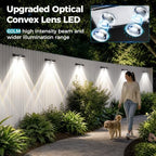 kolpop 16 Pack Solar Fence Lights Outdoor with 3 Modes Motion Sensor,IP65 Waterproof Fence Lights Solar Powered,1200mAh 60LM Bright LED Solar Lights for Fence,Patio,Backyard,Wall,Garden(Cool White) - Image 2
