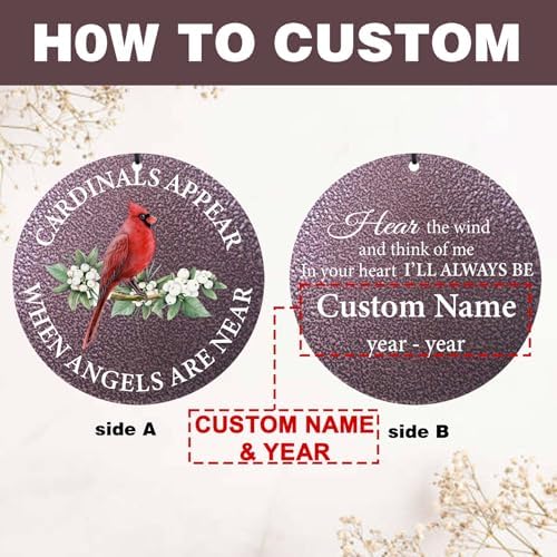30"/36"/45" Cardinal Wind Chimes for Memorial Loss Loved One - Image 5