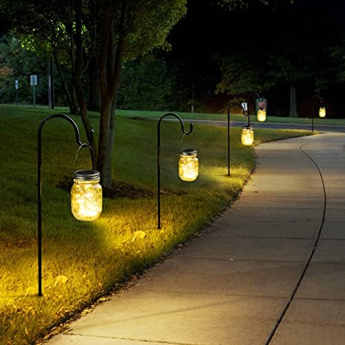 Bundle－－2 Items：Mason Jar Solar Lights -30 LED, 6 Pack Hanging Solar Lanterns Bundle with 12 Pack E12 LED Edison Bulbs,4W Equal 40W e12 Candelabra Bulbs - Image 5
