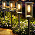 Solar Pathway Lights Outdoor Waterproof Landscape Lighting 8 Pack by Gorrzai