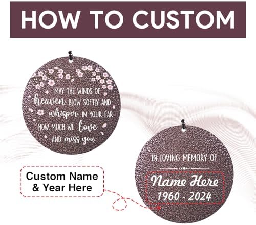 Personalized Wind Chimes Peach Blossom Memorial Wind Chime - Image 2