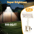 Clip On Solar Motion Lights Outdoor,360°Rotatable Fence Lights(2Pack,6000K) - Image 3