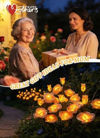 Brightown Solar Garden Lights, 4 Pack LED Rose Flower Lights Waterproof - Image 2