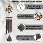 40''Memorial Wind Chimes for Loss of Loved One，Cardinal Wind Chimes - Image 4