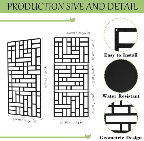 Large Wall Trellis for Indoor Outdoor Climbing Plant, 37×16.5×1.6in - Image 2
