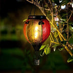 Hot Air Balloon Solar Lantern with Flame Colorful - Image 6