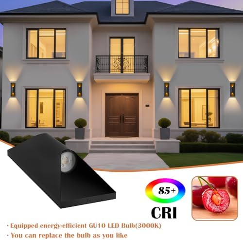 Outdoor Wall Lights, 15" Up and Down Exterior Lighting Fixtures - Image 3