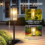 ELECLINK Solar Pathway Lights Outdoor, 8 Pack Upgraded Solar Lights Outdoor Waterproof, Bright Up to 15 Hrs Auto On/Off Garden Light for Yard Patio Lawn Path Walkway Driveway Outside Decor - Image 2