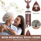 Mom Memorial Wind Chimes, 36" Angel Sympathy Gifts for Loss of Mother - Image 2