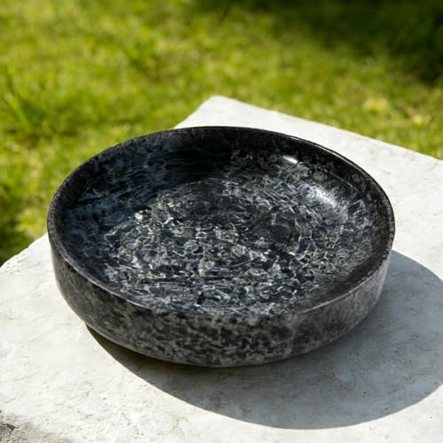 Stone Bird Bath, 10 inch Heavy Bird Bath Bowl Only for Outdoor,Tabletop, Ground Patio Garden Decor, Weather-Resistant Easy to Clean - Image 4