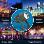 10W Landscape Lamp - AC85-265V Long Range LED Beam Light, Rotation Spot Lights, IP65 Waterproof Narrow Beam Spotlight, Outdoor Architectural Decorative Lighting(Blue,10W(85-265V)) - Image 6