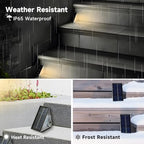 Solar Step Lights, 12 Pack Solar Stair Lights Outdoor Waterproof, Warm White/7 RGB Colors LED Outdoor Deck Light, Outside Light Decor for Garden Stair, Deck, Front Step, Front Porch, and Patio - Image 4