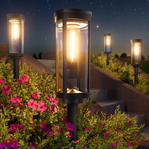 BITPOTT Solar Landscape Lights, 4 Pack, Warm White, IP65 by BITPOTT