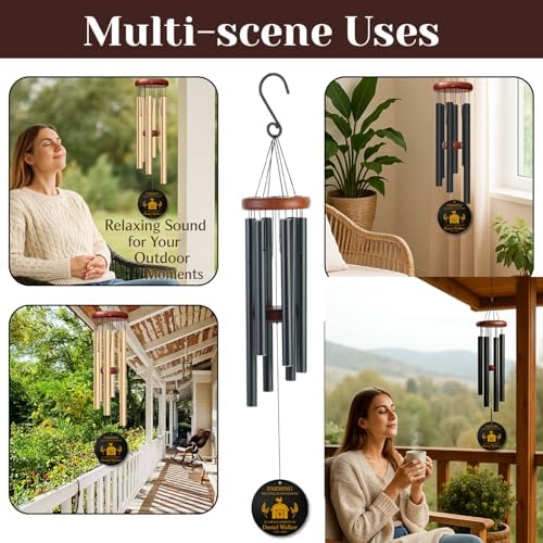 Personalized Farming Memorial Wind Chime – “Farming The Fields of Heaven” Custom Name & Years – Country Life Sympathy Gift for Loss of Loved One – Outdoor Farmer Remembrance Windchime Tribute Décor - Image 7