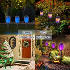 Solar Lights Outdoor, Solar Torch Lights with Flickering Flame,Waterproof Outdoor Garden Lights for Outside Patio Pathway Yard Decorations(6/8/1-/12/16/18/24, Multicolor) (16) - Image 7