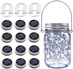 Mason Jar Solar Lights for Outside, 12 Pack 30 LED Fairy Lights(NO Jars) by ZNYCYE