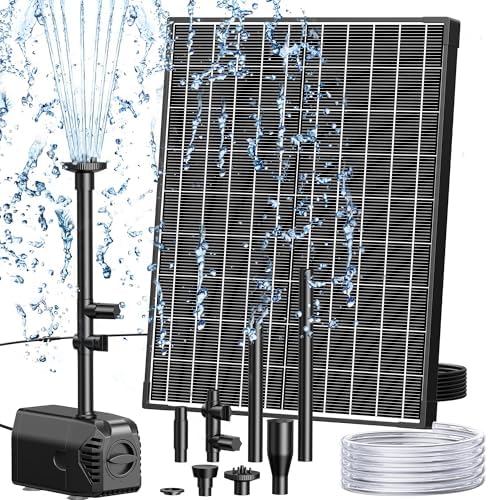 Biling 20W Solar Pond Pump 320GPH Dry-Run Protection Quiet Pump For Garden by biling