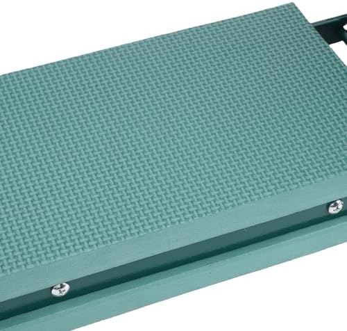 Garden Kneeler Seat with 2 Tool Pouches Height Adjustable Foldable Stool (Green) - Image 6