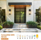 2-Pack Dusk to Dawn Outdoor Wall Sconce, Sensor Porch Light Fixture - Image 6