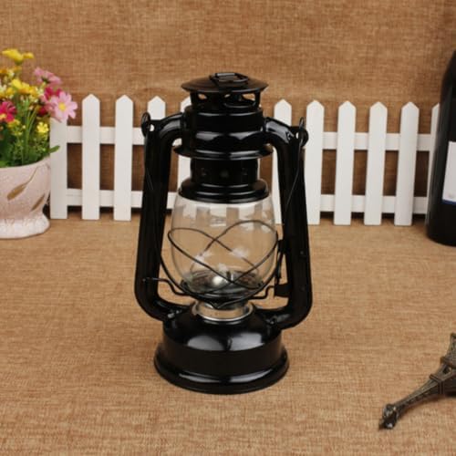 2pcs Vintage Classical Portable Kerosene Lantern, Iron and Glass - Image 3