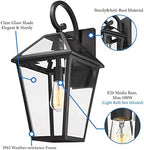 Large Outdoor Light Fixtures Wall Mount 21'' Waterproof Exterior Wall Lanterns with Glass, Outdoor Wall Light, Outside Wall Sconces, Front Porch Lights for House Garage Doorway Patio 1 Pack - Image 4