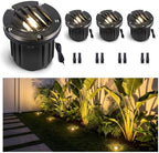 Gardenreet 12V Low Voltage Brass Well Light, In-Ground, 4 Pack by Gardenreet