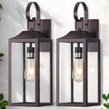 19" Large Outdoor Wall Lantern Porch Light Outdoor Bronze 2 Pack by Yolsunes