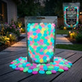 Colorful Glow in the Dark Rocks Luminous Glow Garden Stones Outdoor Glowing at Night Guide Pebbles Gemstone DIY Decorative for Landscaping Aquarium Fish Tank Patio Lawn Yard Ornaments by Unknown
