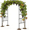 DoCred 87" H x 79" L Garden Arch Trellis, Metal Trellis for Climbing Plants by DoCred