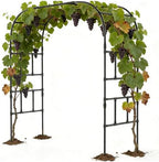 DoCred 87" H x 79" L Garden Arch Trellis, Metal Trellis for Climbing Plants by DoCred
