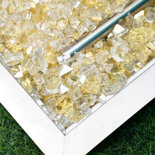 Skyflame 15-Pounds Gold Reflective Fire Glass for Gas Fireplace Fire Pit - Image 4