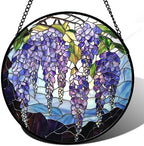 Stained Glass Window Hanging Wisteria Suncatcher Gifts for Women 12" - Image 2