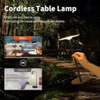 Mr.White Solar Waterproof Outdoor Rechargeable Cordless Table Lamps, Set of 2 Touch Dimmable Operated Battery Table Lights for Patio, Restaurant, Kitchen (Black) - Image 6