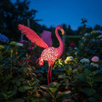 43" Metal Flamingo Garden Sculptures with Solar Light by ViteenLight