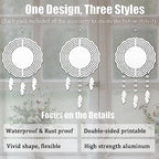 4Pack 10 inch Sublimation Wind Spinner Blanks 3D Aluminum Metal Wind Sculpture Kinetic Spinners for Yard and Garden Indoor Art Ornaments Hanging Decoration (Feather) - Image 3