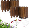 Wood Garden Edging, 9" H x 8 Ft L, 2 Pack, Brown Garden Fence by YPshuye